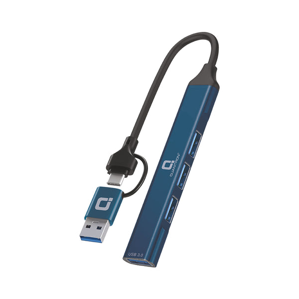 Quantron USB Hub QUH-240 (4-IN-1) Ultra Slim USB Hub 1xUSB 3.0 & 3 x USB 2.0 Ports
