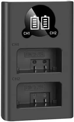 Captor LP-E6 Dual Battery Charger – Fast Charging with LCD Display & Type-C Cable for Canon