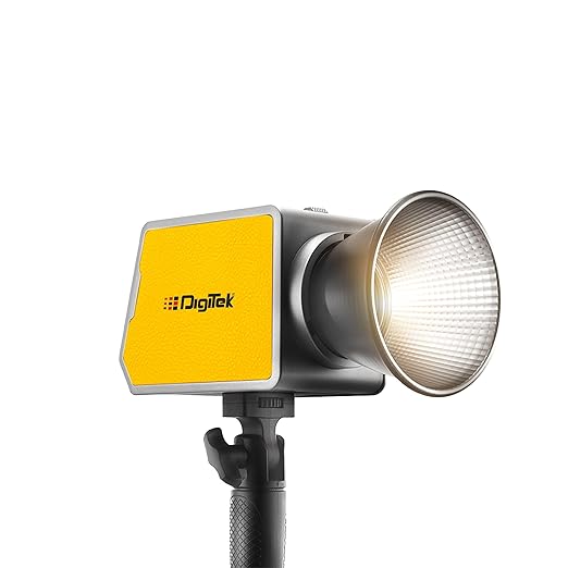 DIGITEK (DCL-100 WBC) 100W Bi-Color Continuous LED Light with Mini Bowen Mount & Reflector, 2700K-6500K+200 Color Temp, 20FX Modes, 97+ CRI, 0-100% Brightness, APP Control, Lighting for Videography