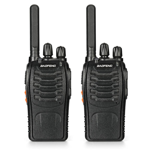 Baofeng Two Way (Pack Of 2) 2 PCS Without Earphones BF-888s Walkie Talkie  (Black)