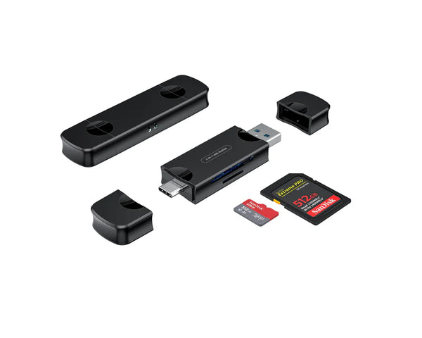 Digitek (DCR-007) USB-A 3.0 & Type C High Speed Multi-Card Reader DCR-007