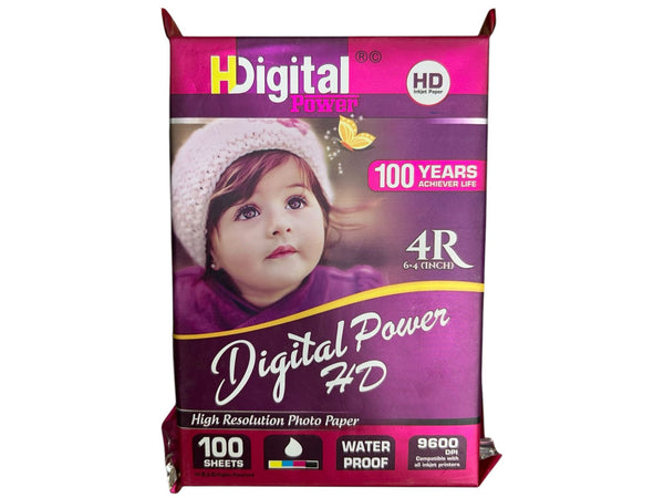 HD Digital Power RC Matt Photo Paper – 4x6 Size, 275 GSM, 100 Sheets, Waterproof, Super Matt Finish